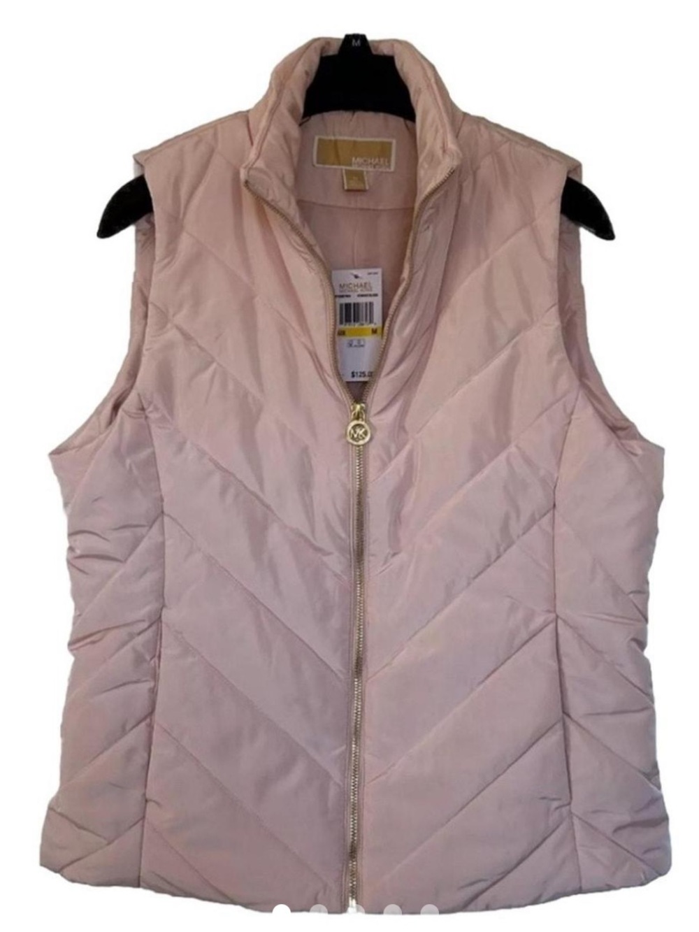 MICHAEL Michael Kors Pale Pink Quilted Puffer Vest